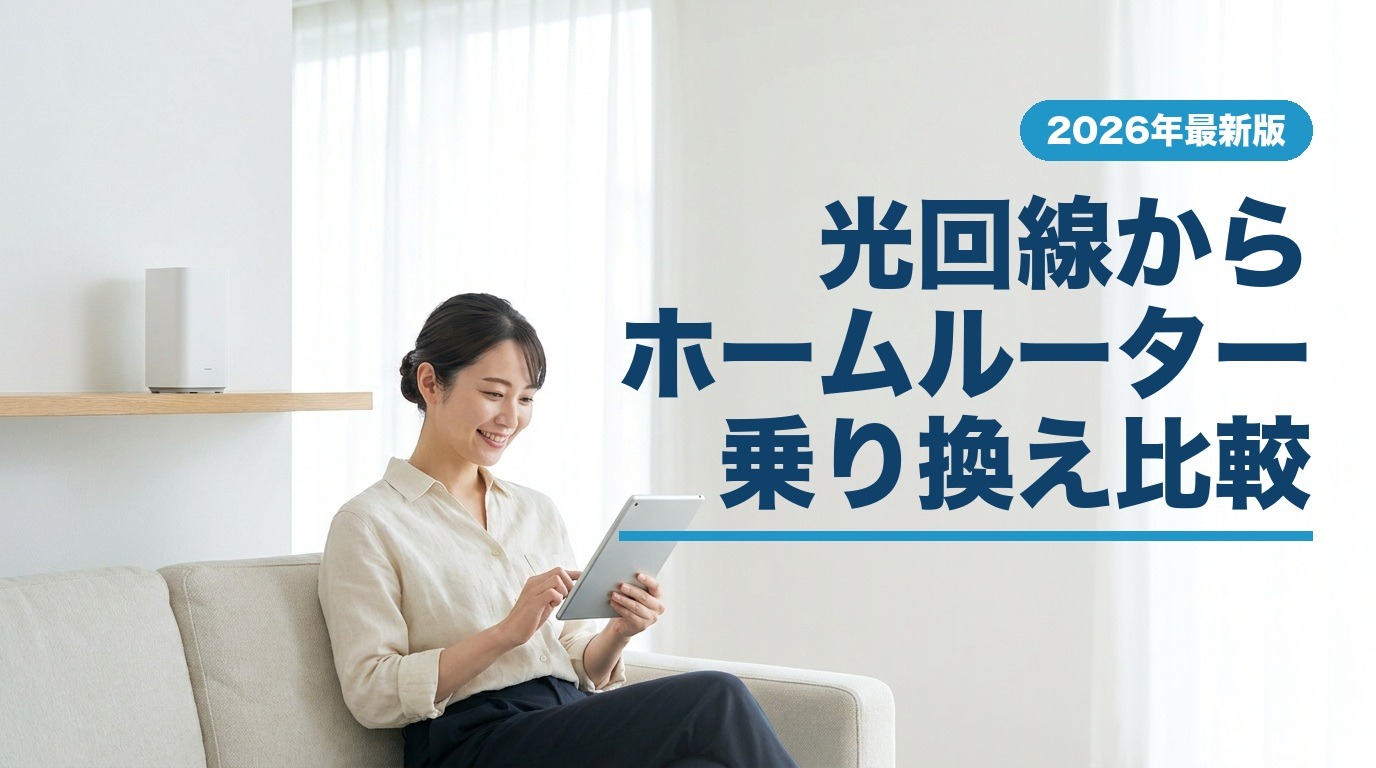 光回線からホームルーター乗り換え比較